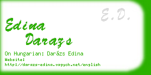 edina darazs business card