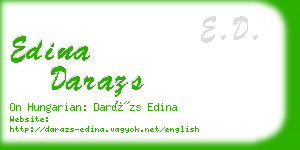 edina darazs business card